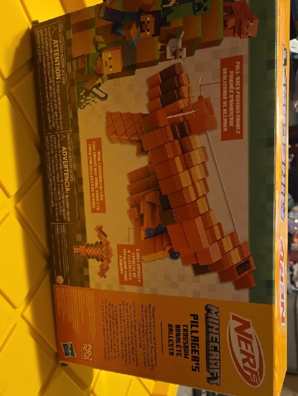 Nerf Minecraft Pillager Crossbow Toy - Orange and Brown - Picture 2 of 2